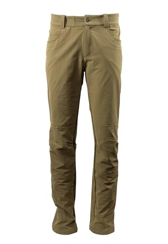 Pnuma Outdoors Pathfinder Pant, Dark Tan, 4-Way Stretch, Moisture-Wicking, 4-Pocket Design, YKK Zippers (PA-PT-DT)