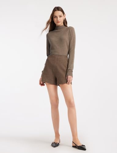 100% Pure Cashmere Womens Sweater Long Sleeve Mock Neck Soft and Lightweight Warm Sweater Top4