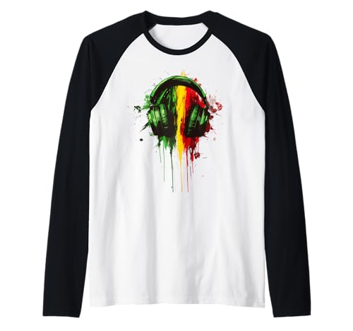 Rasta Reggae Casque Audio Jamaican Pride Manche Raglan