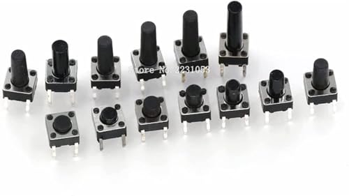 Interruptor táctil 6x6mm para reparar mandos a distancia botón pulsador de 4 pines 100 unidades