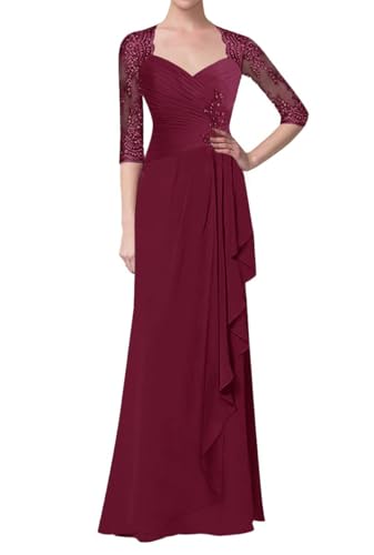Robe de Soirée Formelle Perlée pour Grand-Mère au Mariage Chic