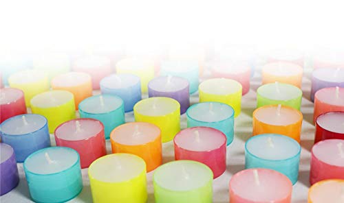EDZARD Colorlights Summer, 40 White tealights in Colored Plastic Cups, Diameter 38 mm, Height 24 mm, Burn time 4 Hours - Image 4