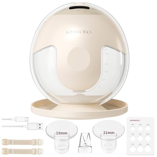 Sacaleches electricos doble,19 niveles 4 modos,320mmHg fuerte potencia de succión sacaleches manos libres,indoloro saca leche materna electrico(Beige 1 Piezas)