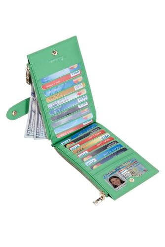 Image of Travelambo RFID Wallet Women Large Size Bifold Multi Card Wallet Case with Zipper Pocke Credit Card Holder for Women