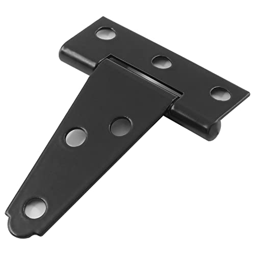 Murtenze 6Pack 2 Inch Black T-Strap Shed Hinge,Barn Door Hinges Heavy Duty Gate Strap Hinge T Hinges for Barn Door, Shed or Wooden Fences - Image 4