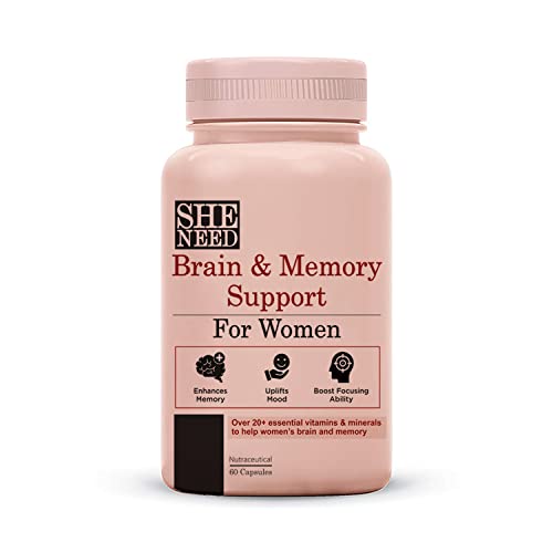 SheNeed Women’s Brain & Memory Supplement supports focus & Performance with vitamins & minerals blend for cognitive function, energy & focus support, No preservatives 60 Capsules (B0CP1VVTW5) Amazon Price History, Amazon Price Tracker