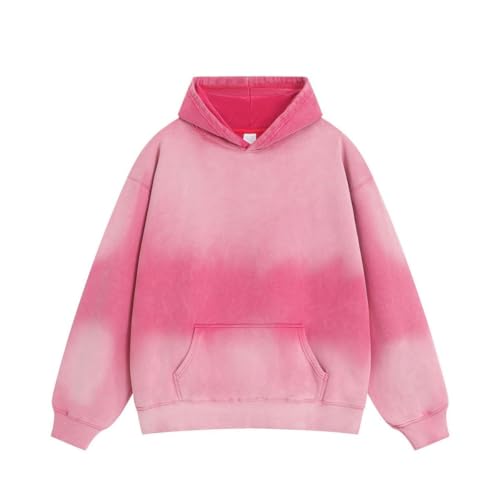 Mens Cotton Oversized Hoodies Streetwear Vintage Unisex Acid Wash Sweatshirt Heavyweight Sports Pullover