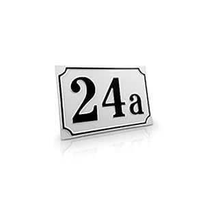 Betriebsausstattung24 Nostalgische Hausnummernschild 18x12 cm