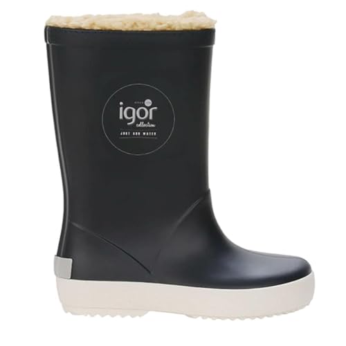 IGOR W10207003 - Bota de Agua en Azul Marino Forrada por Dentro de Borrego de la Marca, Talla: 26