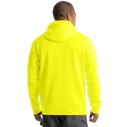 Image of Wrangler Men's Durable Performance Fleece Hi-viz Full Zip Hoodie