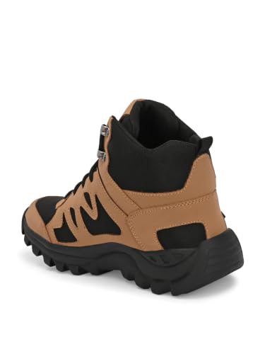 Image of Leo's Fitness Waterproof Canvas High Ankle Boots for Trekking Hiking & Other Casual Purpose