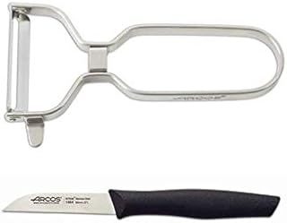 Arcos Set pelapatate 130 mm + coltello spelucchino 80 mm in acciaio inox Nitrum ad alta resistenza e durata superiore
