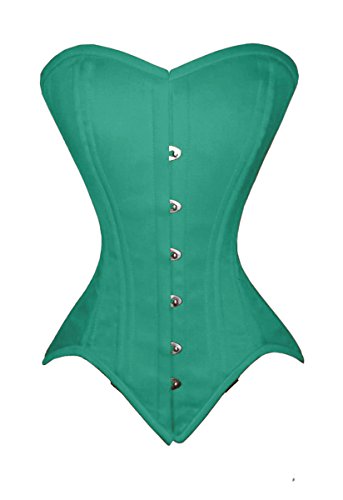 luvsecretlingerie Heavy Duty 26 Double Steel Boned Waist Training Cotton Overbust Shaper Corset #8951-TC