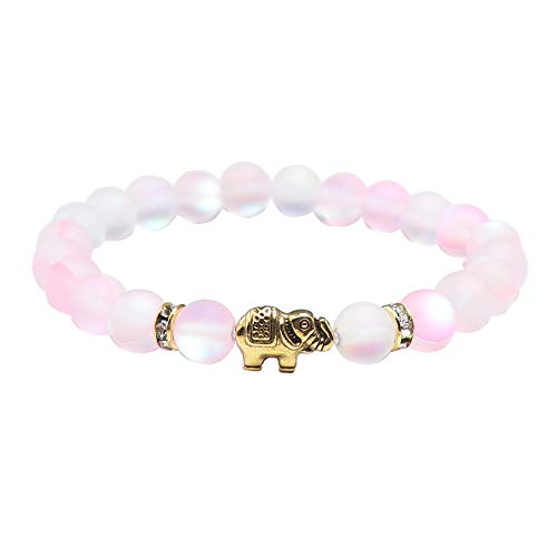 UEU - Bracelet pour couple - Yoga - Équilibre - Reiki - Guérison - Avec éléphants - Pour femme Cover