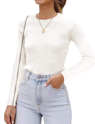 Eniloyal Longsleeve Damen Langarmshirt Pullover Herbst Eng Rippshirt...