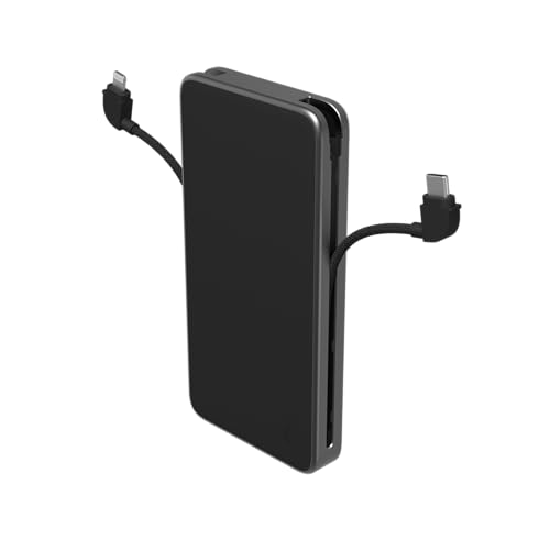 ZAGG mophie Powerstation Plus Battere de Secours, 10 000mAh avec câbles USB-C et Lightning, Charge Rapide de Trois appareils, pour Smartphones, et Autres...