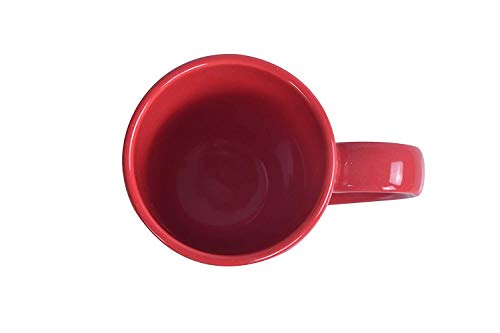 Image of Red Porcelain 285 ml Coffee /Tea Mug 1- Piece Microwave Oven and Dishwasher Safe, for Hot /Cold Coffee, Milk, Tea, (RED)