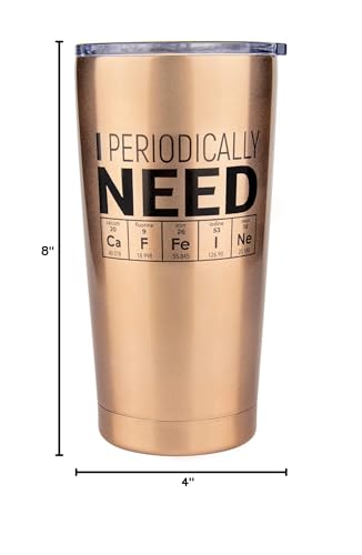 KLUBI Science Gifts for Adults - I Periodically Need Caffeine Tumbler 20oz Funny Gift for Teachers Biology Gifts for Science Lovers Teacher Presents For Men Chemistry Present for Adults - Image 8