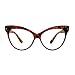 True Goth Cat Eye Clear Len Fashion Optical Eye Glasses - Turtle Shell