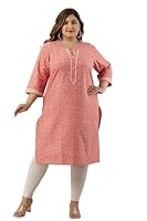 Fashion Zest - Women Cotton Red Kurti | Formal Wear Kurti | Plus Size Kurti | Ultra Plus Size Kurti | Office Wear Kurti | CH074-5xl