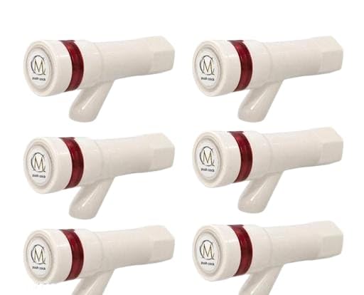 Image of PVC Push Cock Tap with Female Thread for Water Cooler, Kitchen & Bathroom | Durable Leak-Resistant Plastic Fauce (Pack of 6)