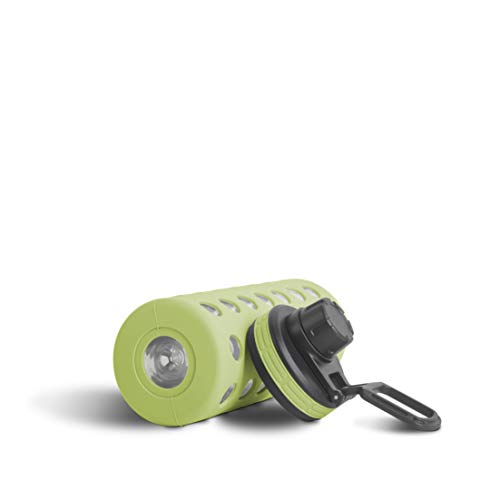 hydro2go Glas-Trinkflasche 550 ml mit Silikonhülle und 2 Deckeln, BPA-frei – Ansicht 6