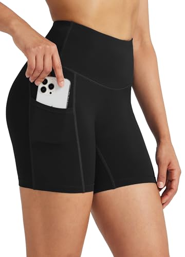 Willit Women's Biker Shorts High Waisted Workout Yoga Running Volleyball Spandex Shorts 5''