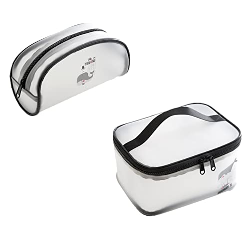 PEPAXON Bolsa de maquillaje portátil mate grande de viaje portátil bolsa de maquillaje bolsa de viaje bolsa de lavado con cremallera bolsa de 2 piezas Cover