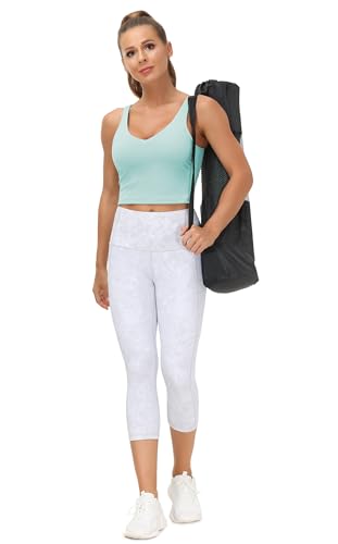 THE GYM PEOPLE Womens' Sports Bra Longline Wirefree Padded with Medium Support