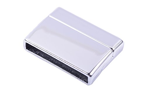 KONMAY 5 Sets 25.0x3.0mm Glue-in Style Flat Magnetic Clasps for Jewelry Making