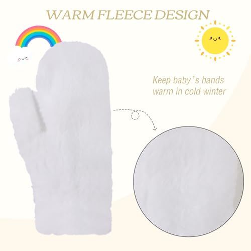 PESAAT Baby Girl Mittens Fleece Toddler Boy Mittens Warm Kids Winter Gloves Unisex Cold Weather Baby Gloves3