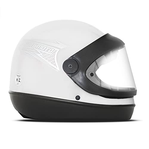Capacete Automático Sport Moto SM Solid 58 Branco