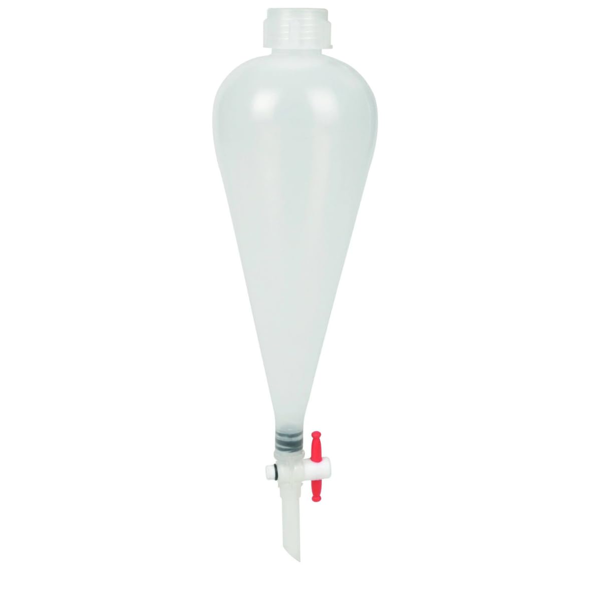 AANIJ Plastic Separatory Funnel 500 ml for Laboratory PTFE Stopcock & Stopper Pack of 1 Pear Shaped Lab Extraction Funnel for Chemistry & Science Experiments Polypropylene-image-25