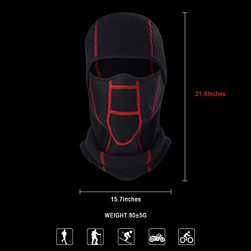 Winter Balaclava- Windproof Thicken Cold Weather Face Mask Head Warmer Hood-ColdGear for Men Working Outside, Bike Riding