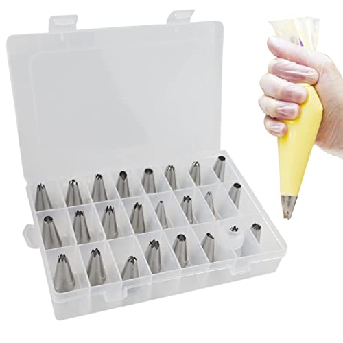 Mangas Pasteleras Y Boquillas Kit 5 Boquillas Acero Inoxidable + 3 Mangas Pasteleras - Para Decorar Cupcakes, Donas Y Pasteles Herramientas Cupcakes