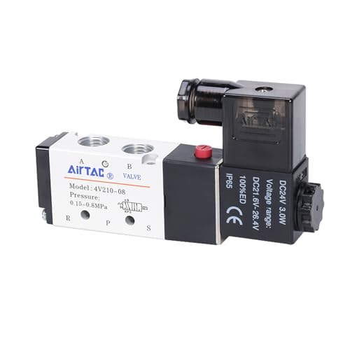 Électrovanne 4V210-08 DC24V anti-fuite d'air pour optimiser les vérins 5/2 - 2