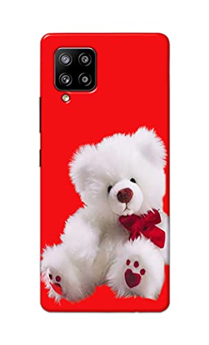 Image of PRINTFIDAA Teddy Bear Cute Lovers Romantic Day Printed Designer Hard Back Case Cover for Samsung Galaxy M42 5G -(WY) MVN1001