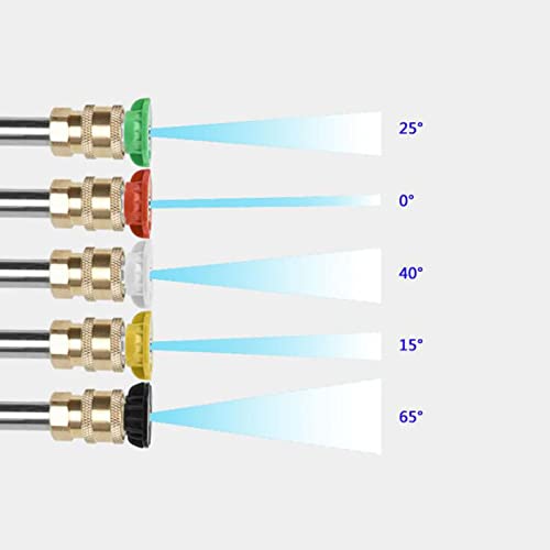 Leefasy Car Washer Pressure Washer Extension High Pressure Lance Cleaning Tools With 5Pcs Quick Nozzle Tips For Home #TOP1