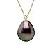 Produktbild PEARLS & COLORS - Prestige Halskette Echte Tahiti-Zuchtperle Birne 9-10 mm - Qualität A+ - Erhältlich in Gelb- und Weißgold - Damenschmuck
