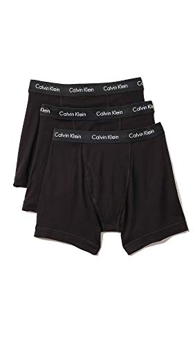 Calvin Klein Men's Underwear Cotton Stretch 3 Pack Boxer Brief, Black, X-Large