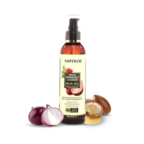 Maha Bhringraj Onion Argan & Hibiscus Hair Oil 200ml, Prevents Hair Fall & Dandruff, Natural Ingredients, best hair growth oil for Men & Women’s Haircare, bhringraj oil for hair