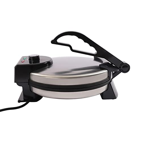 Prensa Tortilla,Eléctrico Chapati Pan Plano Tortilla Prensa Papad Tacos Maker Doble Cara Revestimiento Antiadhesivo, Fácil de Limpiar,Para Hacer Panqueques