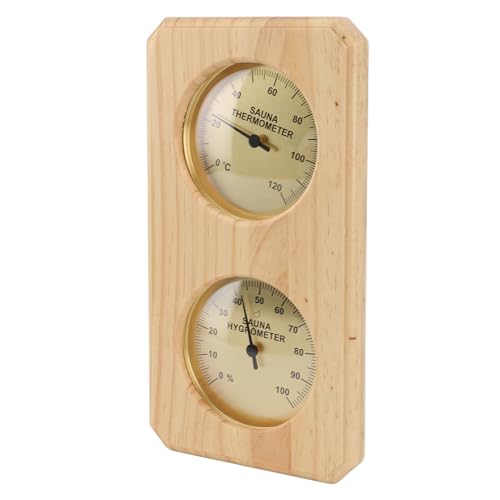 Sauna Thermometer and Hygrometer 2 in 1 Indoor Humidity Temperature Measurement Sauna Room Wooden Sauna Hygrothermograph