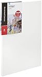 KINGART 810-2 Large White 24" x 36" Stretched Artist Canvas, Pack of 2, Gesso Primed - 100% Cotton Rectangular Canvases, 5/8" Profile, Art Supplies for Oil and Acrylic Painting