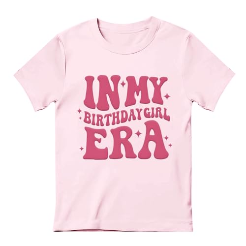 BeWithYou Birthday Girl Shirt in My Birthday Era Shirts Girls Its My Era Cute Graphic Tee Kids Party Outfit