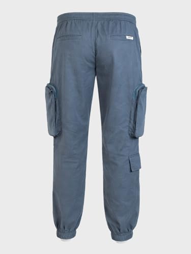 Image of The Indian Garage Co Men Mid-Rise Stretchable Relaxed Fit Cargo Joggers