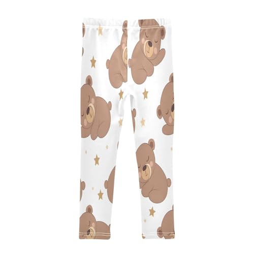 Toddler Girls Leggings Printed Yoga Pants Leggings Baby Bear Sleeping for Kids2