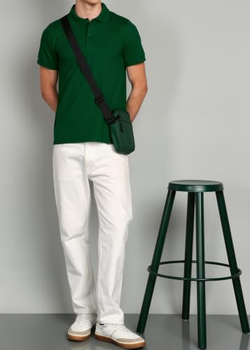 Image of INKKR Men's Combo Polo Neck Cotton Blend Solid T-Shirt (Pack of 2)