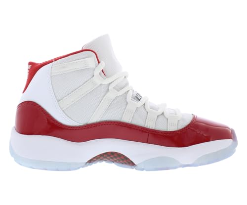 Jordan 11 Retro Big Kids Shoes Size- 3.5 White/Varsity Red-Black3