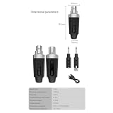 Qichill Adapter XLR bezprzewodowy nadajnik mikrofonowy do mikrofonu dynamicznego miksera gitarowego PA